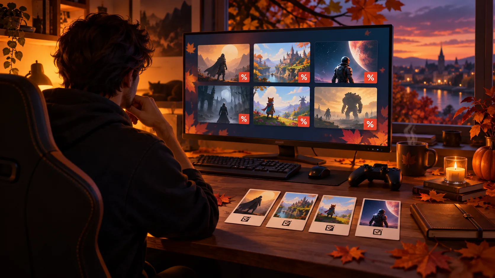 Ilustrasi Steam Autumn Sale 2026: Cara Memilih Game Diskon Tanpa Menambah Backlog