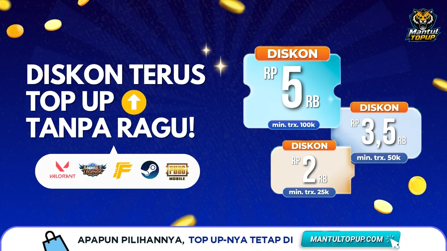 Top Up Makin Banyak, Diskon Makin Mantul!