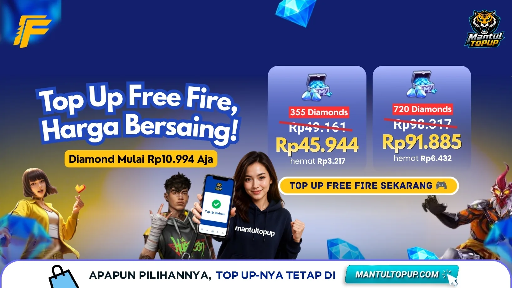 top up free fire dengan harga bersaing
